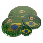Peau prismatique 6''-  drapeau Brésil 